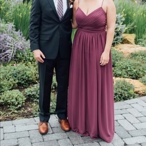 Bari Jay bridesmaid dress 1738 in raspberry